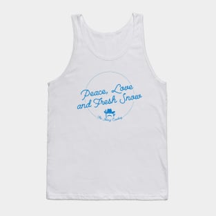 Peace, Love and Fresh Snow - The Skiing Cowboy Tank Top